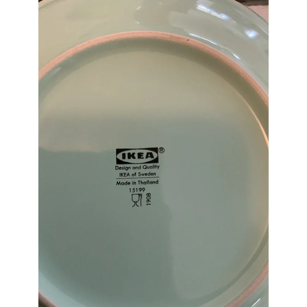 Ikea Fargrik Mint Seafoam Green Dessert/Salad Plates (4) #15199